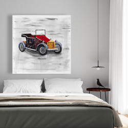 Canvas 48 x 48 - Vintage car with sunroof