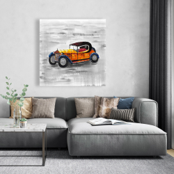 Toile 48 x 48 - Jouet de voiture vintage jaune