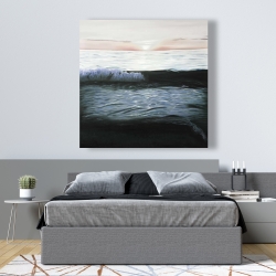 Toile 48 x 48 - Coucher de soleil désaturée