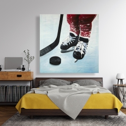 Toile 48 x 48 - Jeune hockeyeur