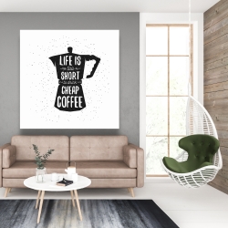 Canvas 48 x 48 - Life and coffee