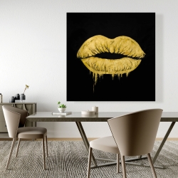 Toile 48 x 48 - Lèvres dorées