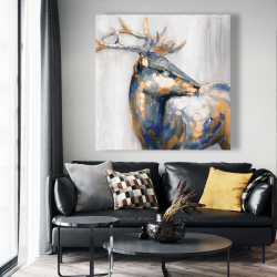 Canvas 48 x 48 - Golden deer