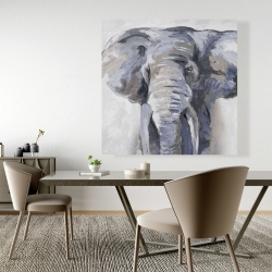 Toile 48 x 48 - éléphant bleu pastel