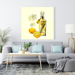 Canvas 48 x 48 - Olive oil and lemons
