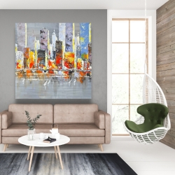 Canvas 48 x 48 - Color splash cityscape