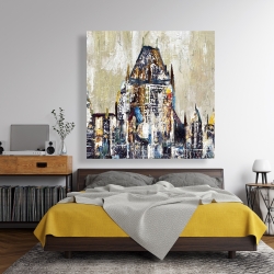 Toile 48 x 48 - Château frontenac abstrait
