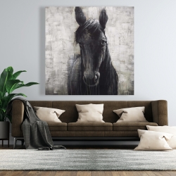 Canvas 48 x 48 - Black horse