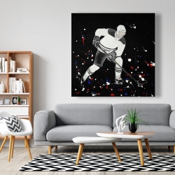 Canvas 48 x 48 - Hockey player ready for action