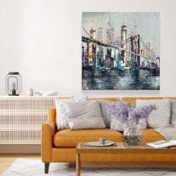 Canvas 48 x 48 - Abstract and texturized bridge