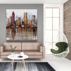 Canvas 48 x 48 - Rust looking city
