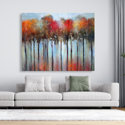 Toile 48 x 60 - Forêt abstraite et colorée