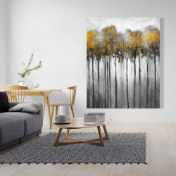 Toile 48 x 60 - Forêt abstraite jaune
