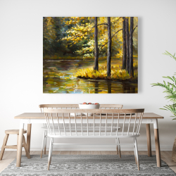 Canvas 48 x 60 - Fall landscape by the water