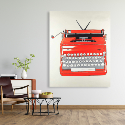Canvas 48 x 60 - Red typewritter machine