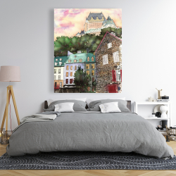 Canvas 48 x 60 - Château frontenac in the petit champlain
