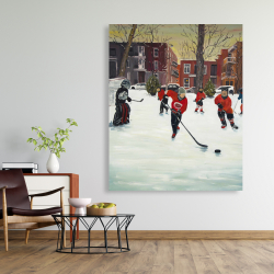Toile 48 x 60 - Jeunes joueurs de hockey