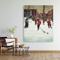 Canvas 48 x 60 - Young hockey players