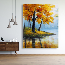Canvas 48 x 60 - Trees by the lake