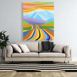 Canvas 48 x 60 - Mountain road multicolored