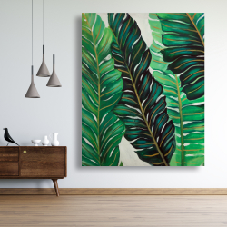 Canvas 48 x 60 - Several exotic plant leaves