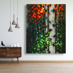 Canvas 48 x 60 - Birch with two-tone leaves