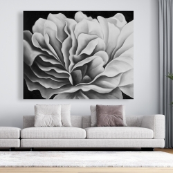 Canvas 48 x 60 - Beautiful black and white flower