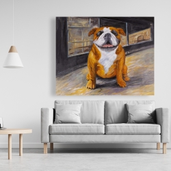 Toile 48 x 60 - Bouledogue souriant