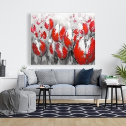 Canvas 48 x 60 - Abstract red tulips