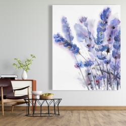 Canvas 48 x 60 - Watercolor lavender flowers