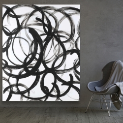 Canvas 48 x 60 - Abstract curly lines
