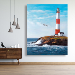 Canvas 48 x 60 - Lighthouse at the edge of the sea