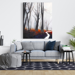 Canvas 48 x 60 - Mysterious forest with stream