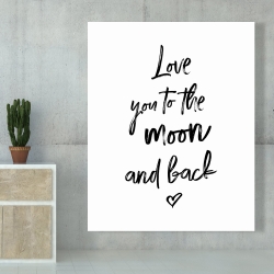Canvas 48 x 60 - Love you to the moon and back
