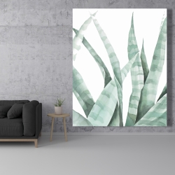 Canvas 48 x 60 - Watercolor striped desert plant