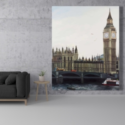 Canvas 48 x 60 - Big ben clock elizabeth tower in london