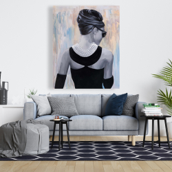 Toile 48 x 60 - Audrey hepburn de style abstrait vue de dos