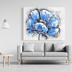 Canvas 48 x 60 - Abstract blue petals