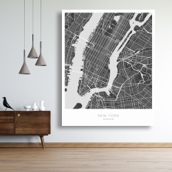 Toile 48 x 60 - Plan graphique de new-york
