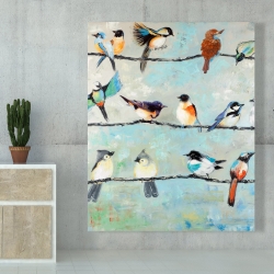 Canvas 48 x 60 - Small colorful birds