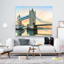 Canvas 48 x 60 - Sunset on the london bridge