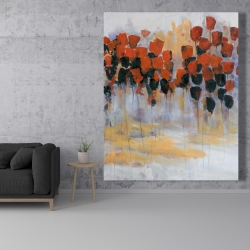 Canvas 48 x 60 - Red flowers field