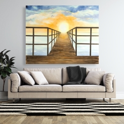 Toile 48 x 60 - Couché de soleil dans la mer