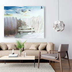 Toile 48 x 60 - Arrêt à la plage