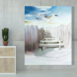 Toile 48 x 60 - Arrêt à la plage