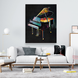Canvas 48 x 60 - Colorful realistic piano