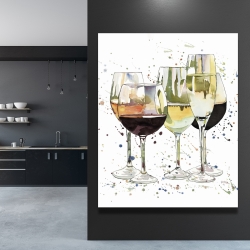 Canvas 48 x 60 - Beautiful wine glasses