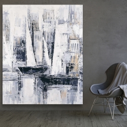 Toile 48 x 60 - Voiliers style industriels