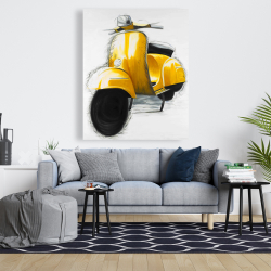 Canvas 48 x 60 - Yellow italian scooter