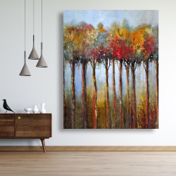 Canvas 48 x 60 - Colorful leaves trees